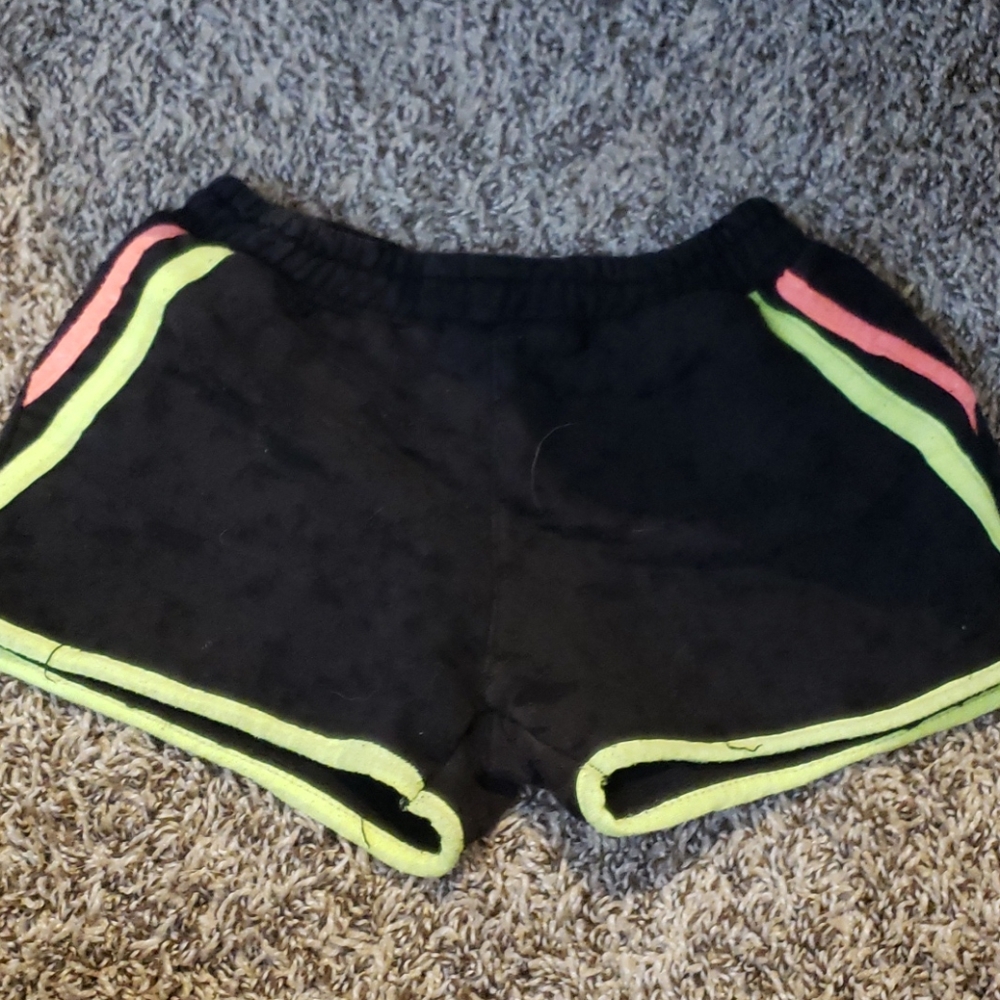 Neon striped shorts